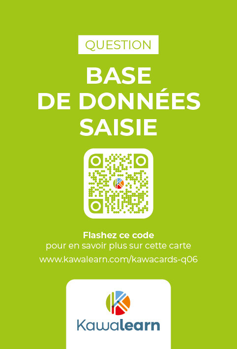 Verso Kawacards Base de Données Saisie Q06