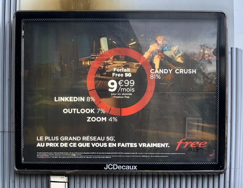 Affiche pub Free 5G