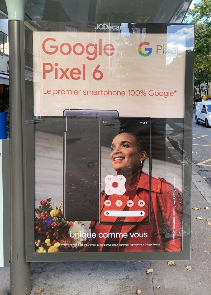 Affiche pub campagne Google Pixel 6